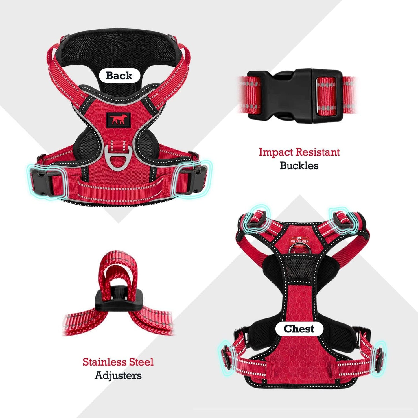 No-Pull Reflective Dog Harness