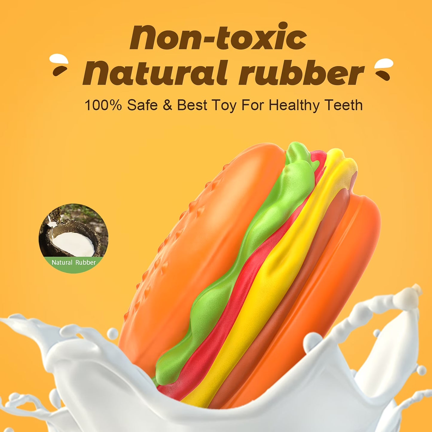 Squeaky Burger Dog Chew Toy
