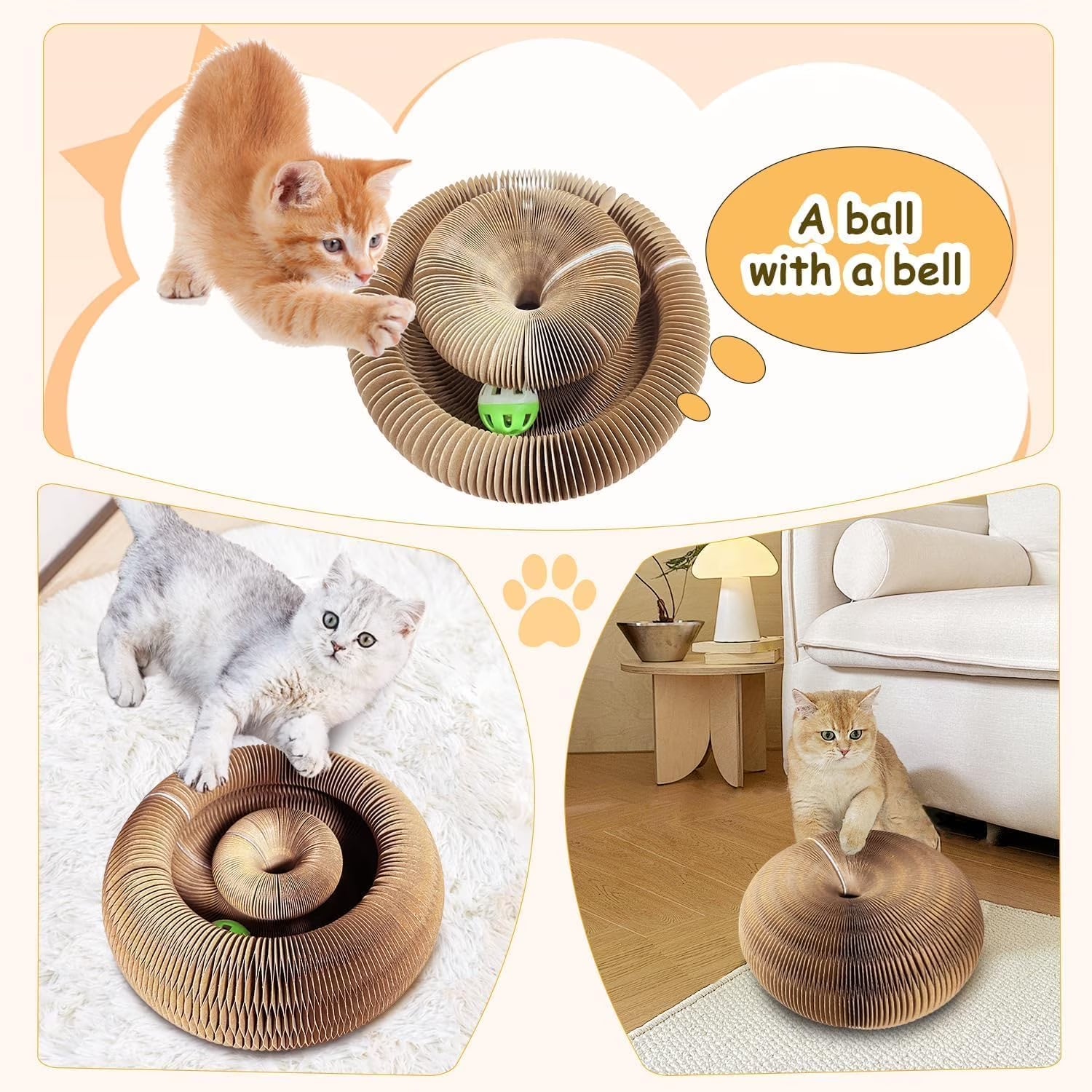Foldable Cat Scratcher & Play Board